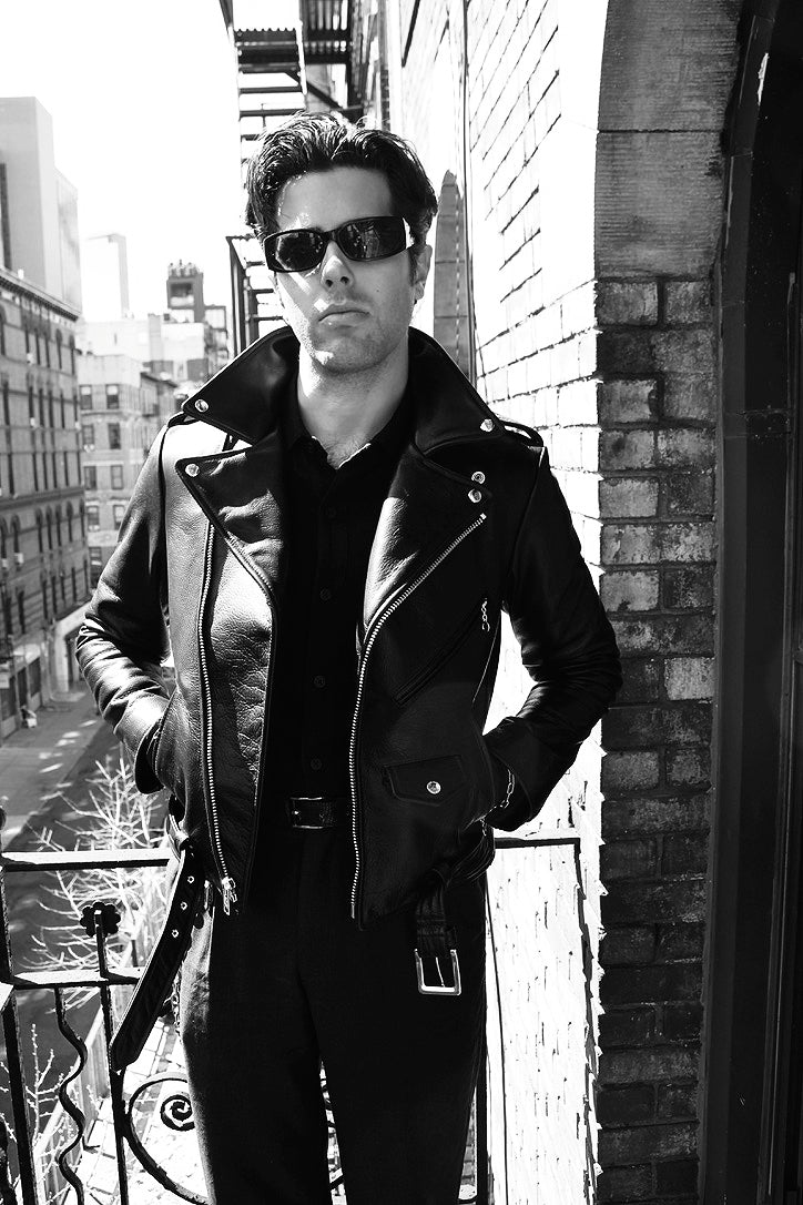 CROPPED BOWERY - BLACK LEATHER JACKET (MENS) *BEST SELLER
