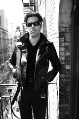 CROPPED BOWERY - BLACK LEATHER JACKET (MENS) *BEST SELLER