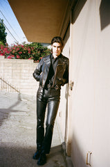 HEARTBREAKER BLACK LEATHER PANTS (Slim Fit)