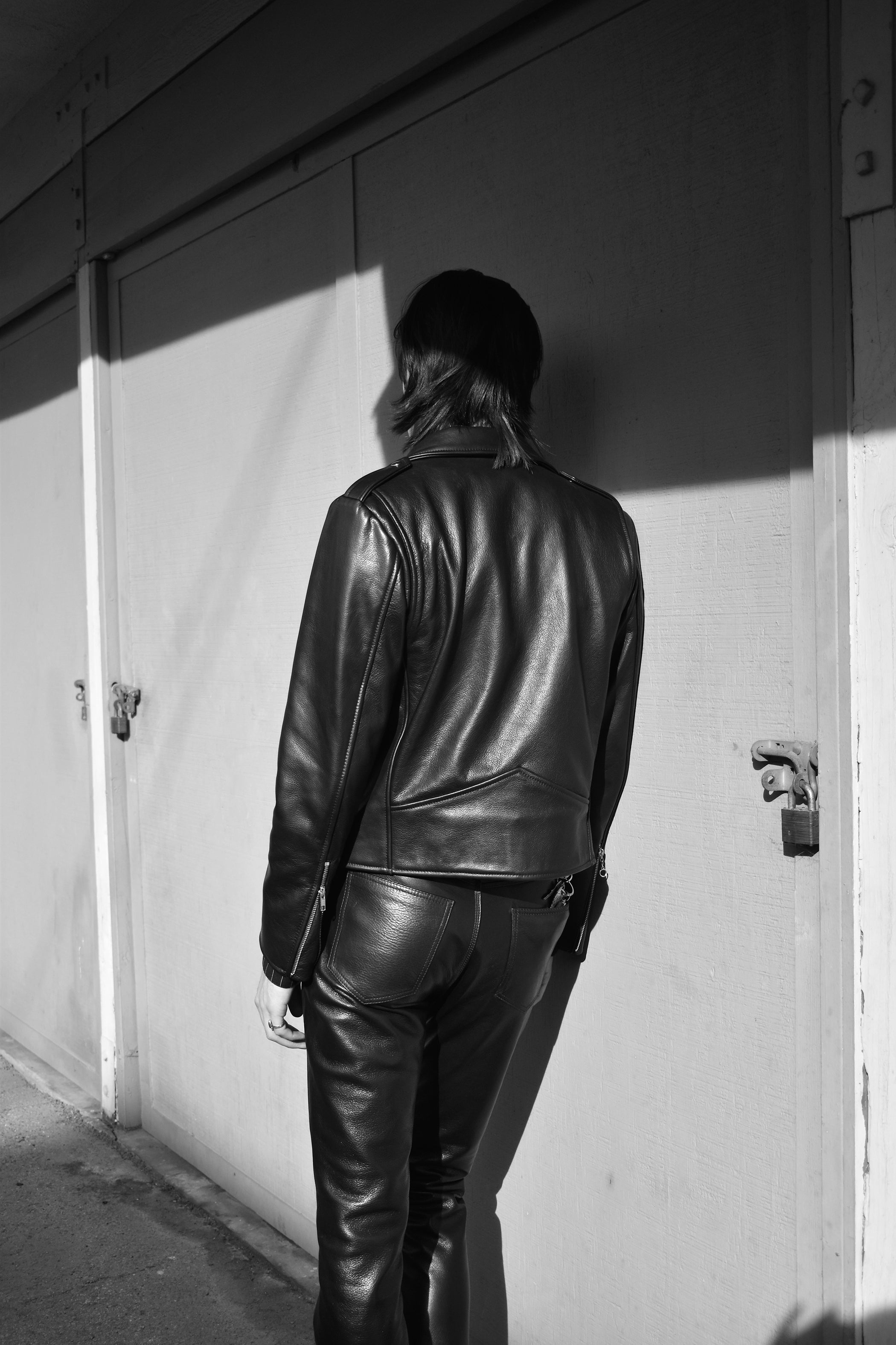 CROPPED BOWERY - BLACK LEATHER JACKET (MENS) *BEST SELLER