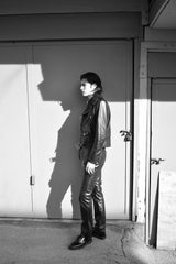 HEARTBREAKER BLACK LEATHER PANTS (Slim Fit)