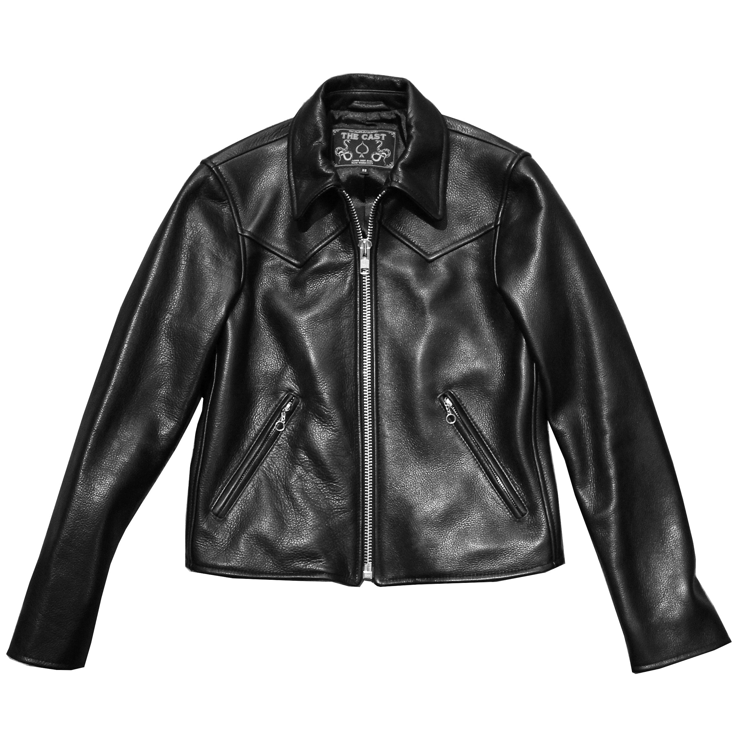 CROPPED BILLIE BLACK LEATHER JACKET