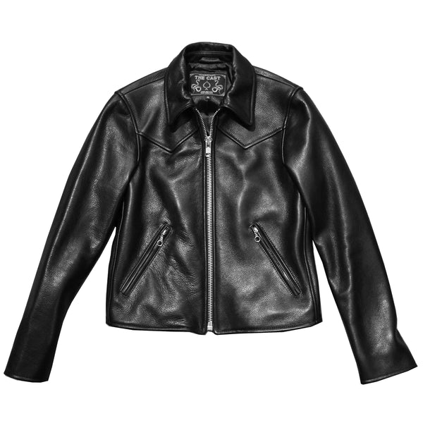 CROPPED BILLIE BLACK LEATHER JACKET