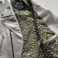 CROPPED BOWERY METALLIC SILVER LEATHER VEST