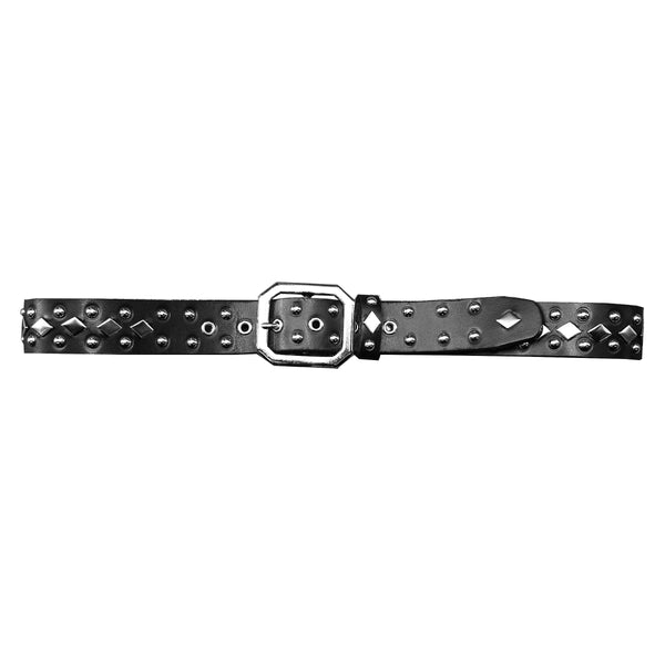 DIAMOND DOG BLACK LEATHER BELT