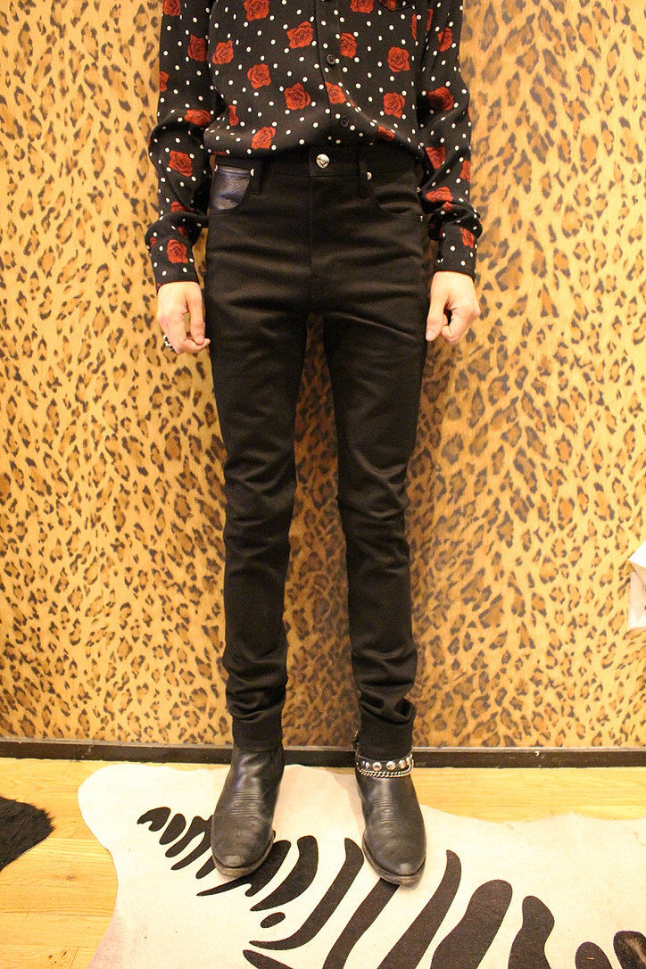 HEARTBREAKER - SLIM FIT BLACK DENIM JEANS