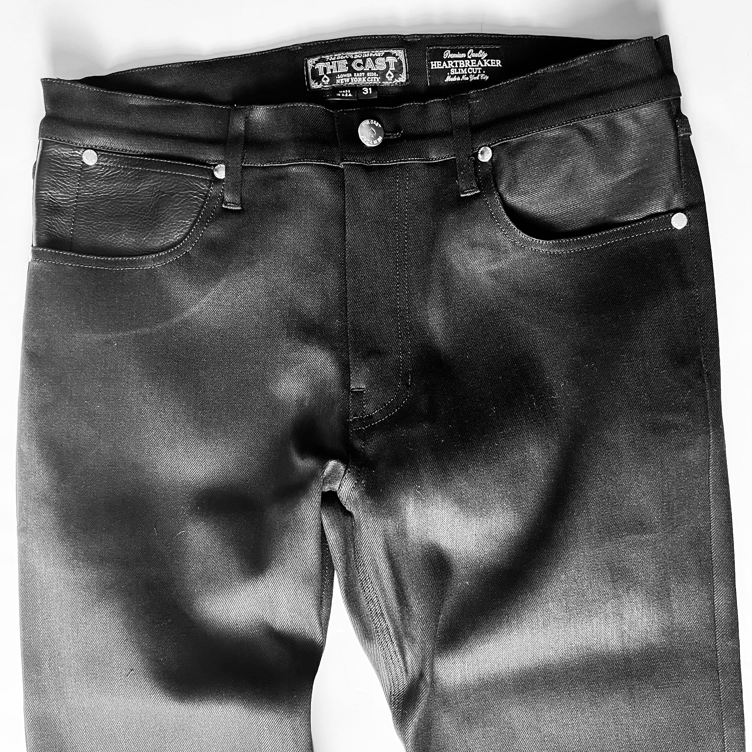 HEARTBREAKER - SLIM FIT BLACK DENIM JEANS