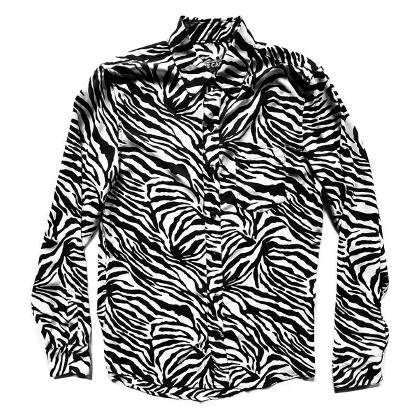 HYPNOTIC DESIRE Black & White Zebra Print Shirt
