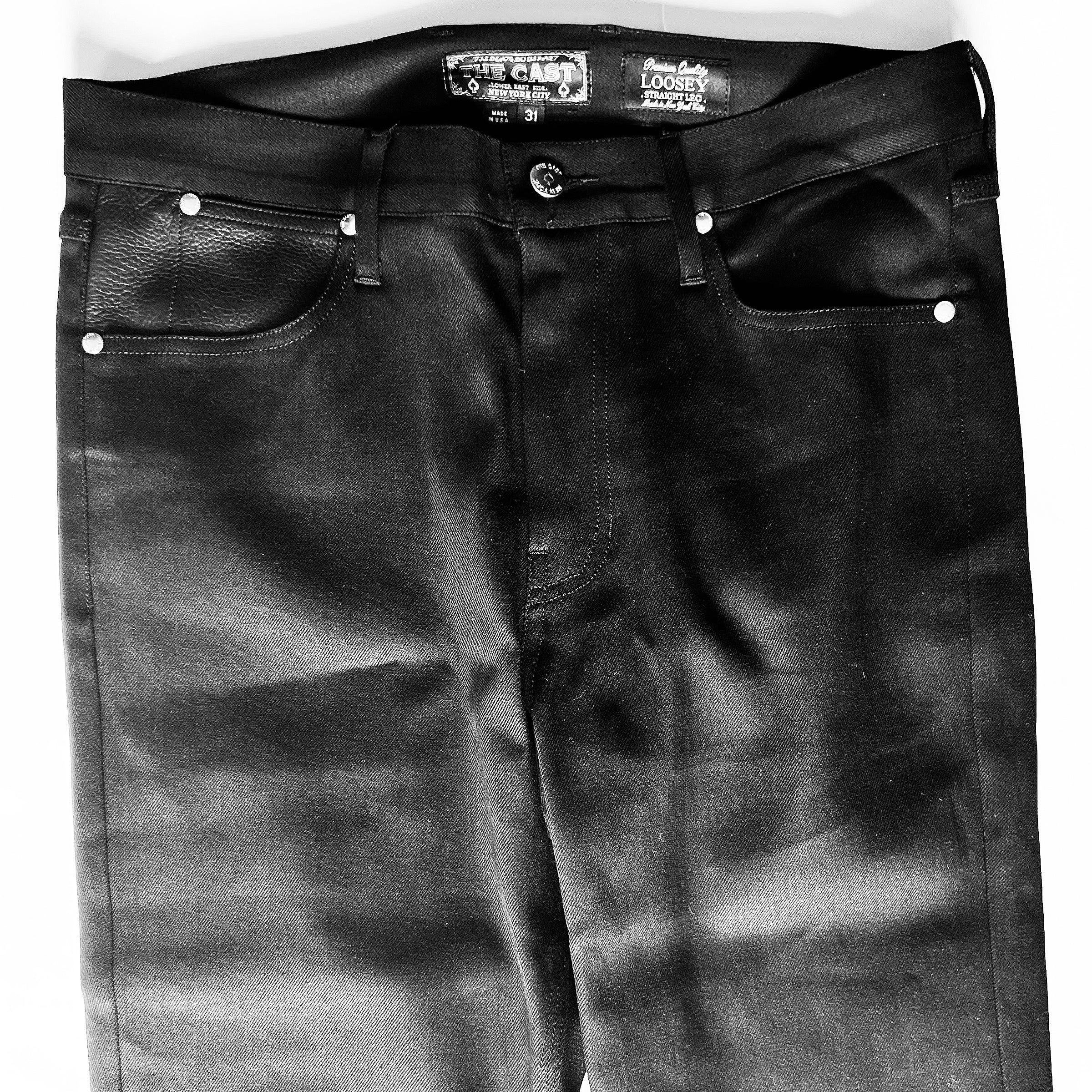 LOOSEY - STRAIGHT LEG BLACK DENIM JEANS