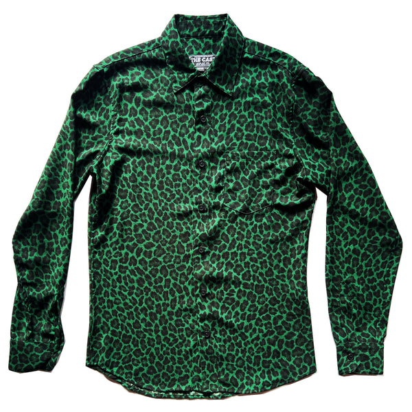 MAKE YOU MINE Green & Black Leopard Print Shirt