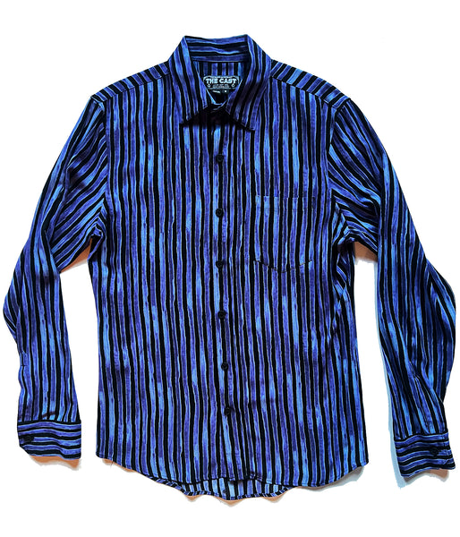 MOONLIGHT MOTEL Purple and Black Stripe Shirt