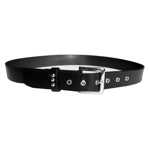 REBEL BLACK LEATHER BELT
