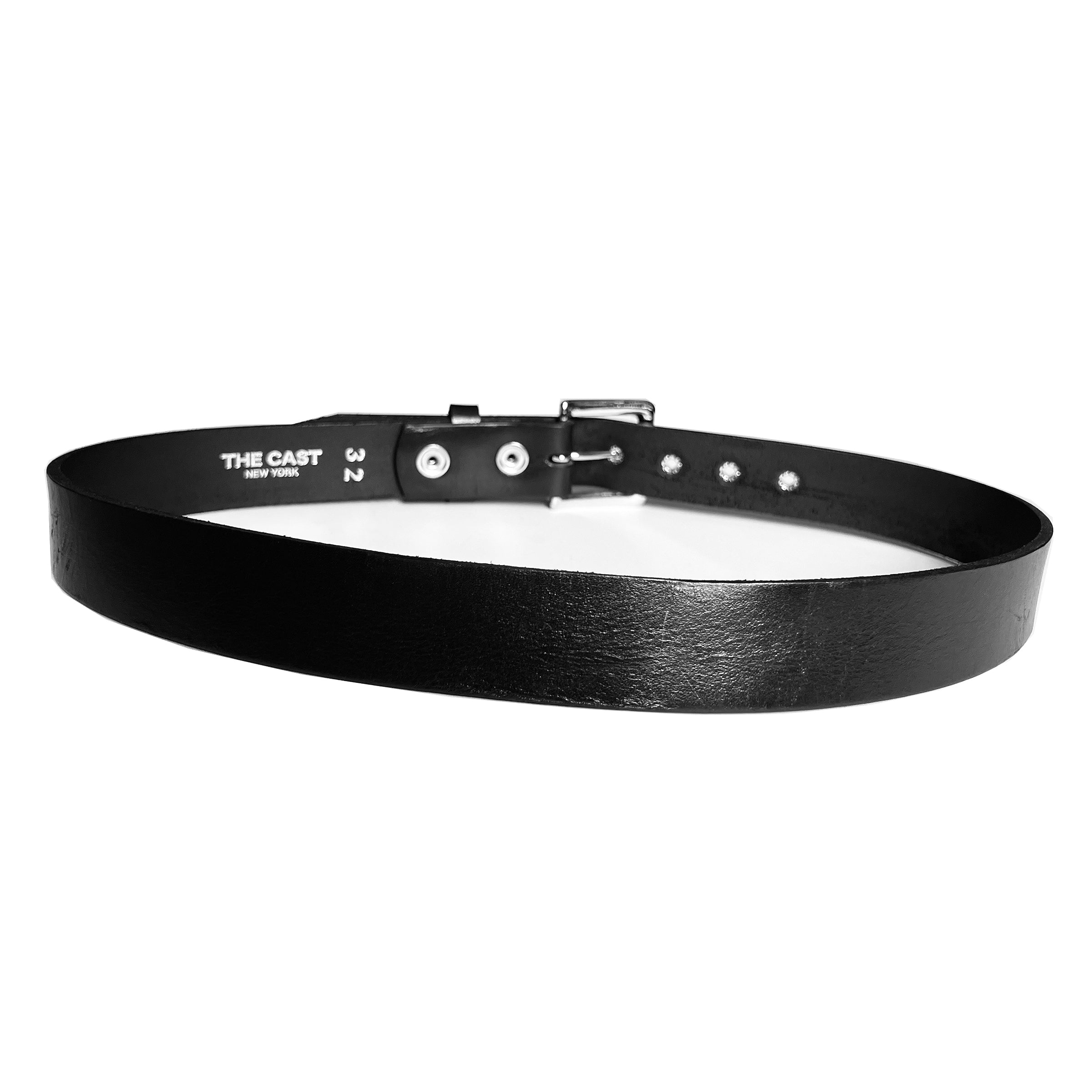 REBEL BLACK LEATHER BELT