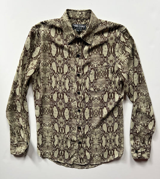 SNAKE BITE LOVE Snakeskin Print Shirt