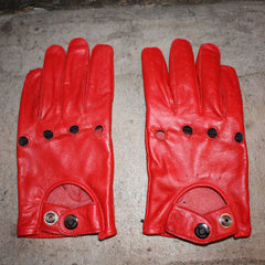 THE OUTSIDER Red Leather Gloves