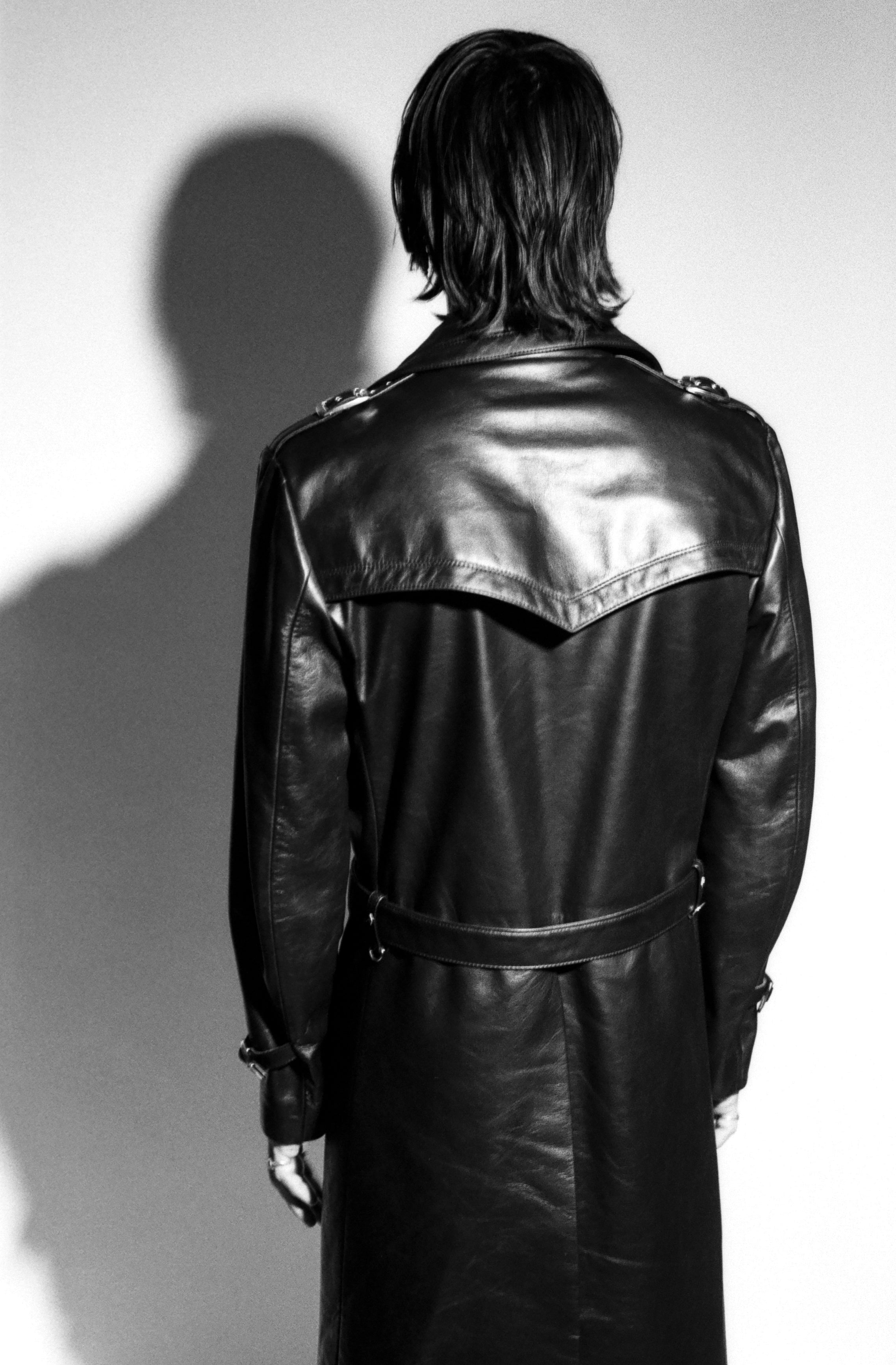 THE SUBTERRANEAN BLACK LEATHER TRENCH COAT