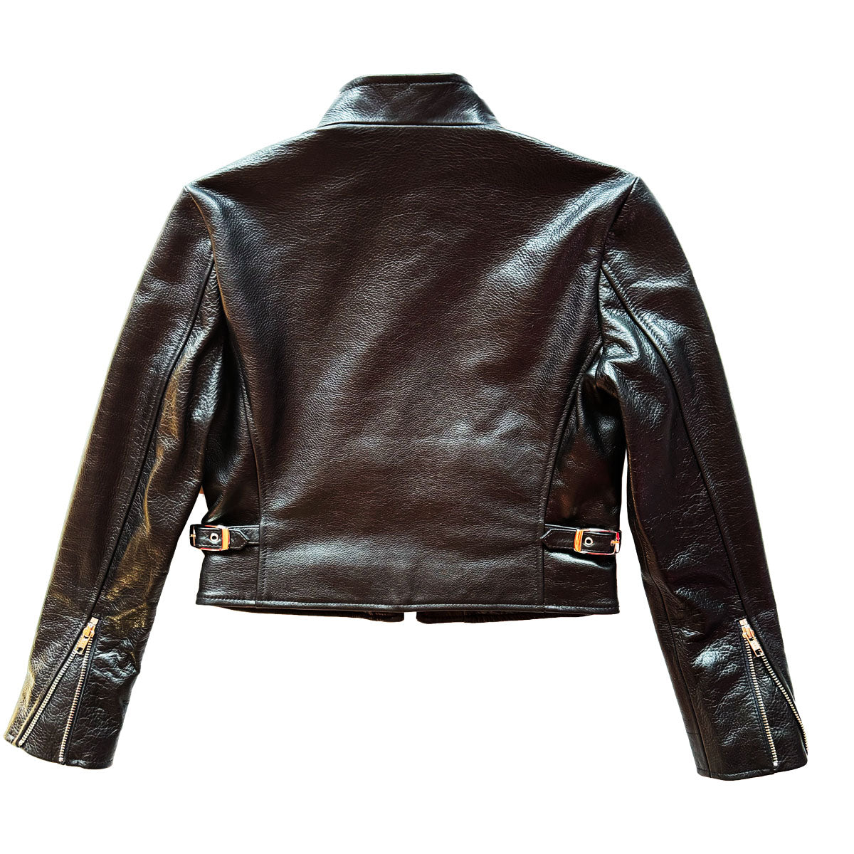 CROPPED AMSTERDAM CAFE LEATHER JACKET (LIGHTWEIGHT COWHIDE)