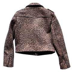 CROPPED BOWERY LEOPARD LEATHER JACKET (WOMENS)
