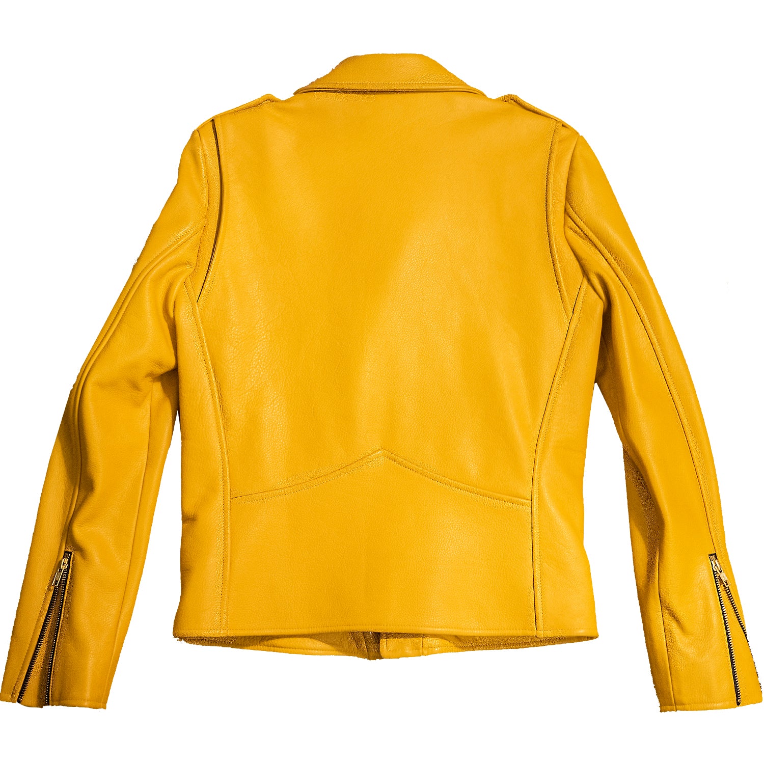 BOWERY JACKET - S / YELLOW w/ SNAKESKIN LINING + GOLD HARDWARE