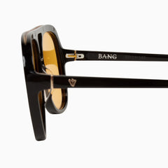 BANG - Gloss Black w. Gold Metal Trim / Orange Lens