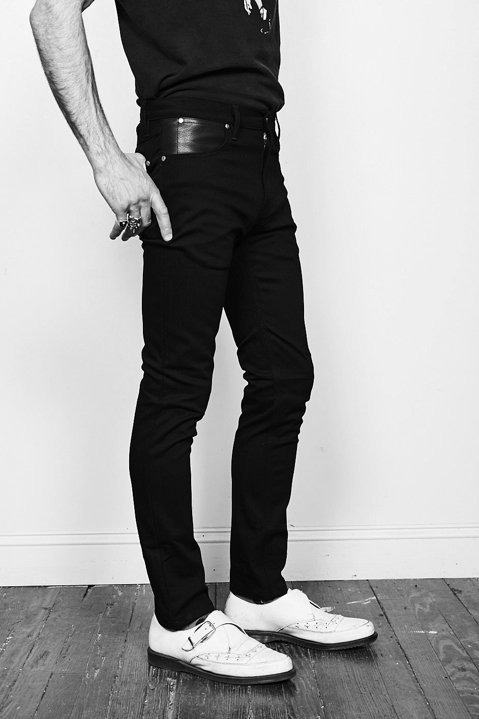 HEARTBREAKER - SLIM FIT BLACK DENIM JEANS