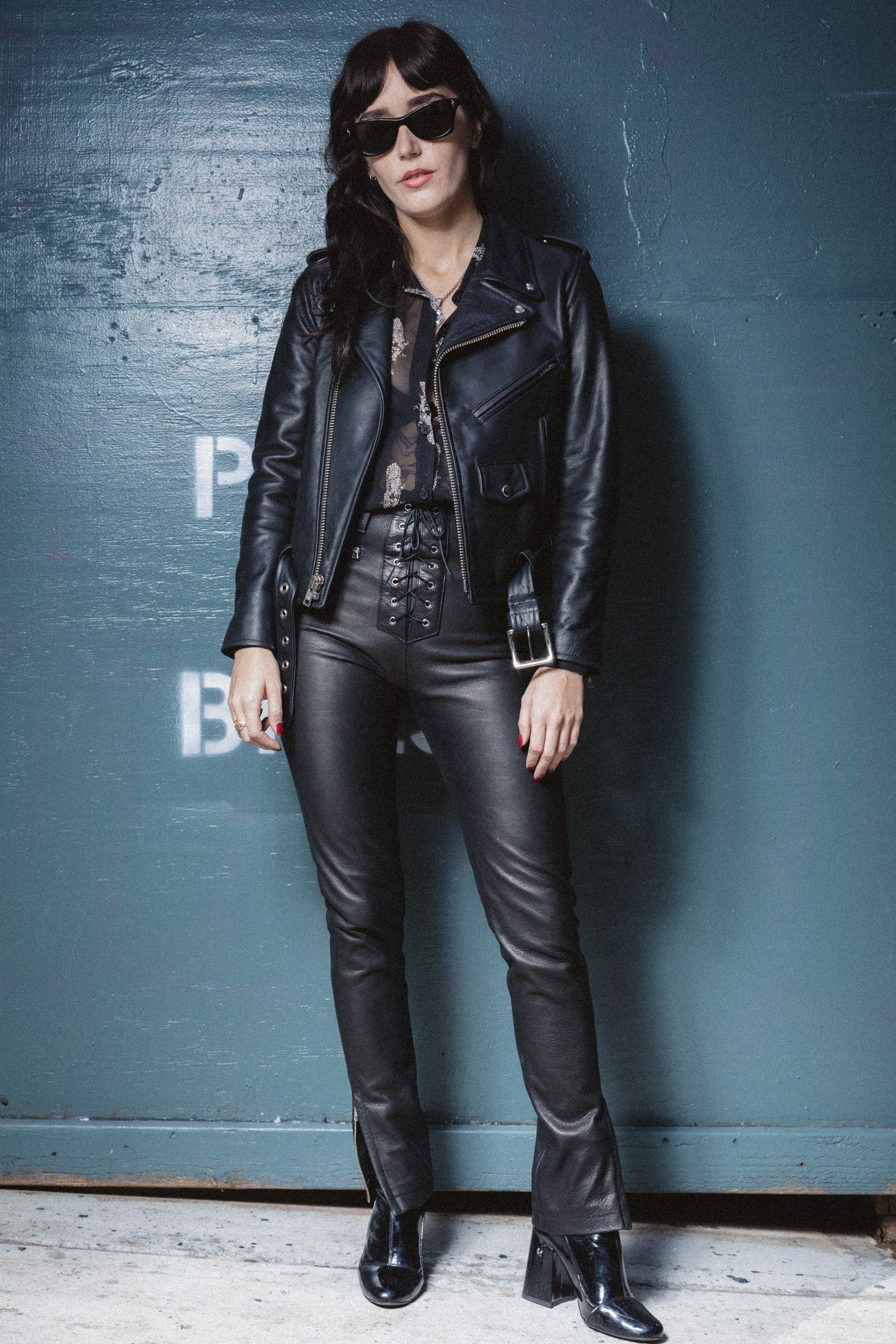 BOWERY BLACK LEATHER JACKET (WOMENS)