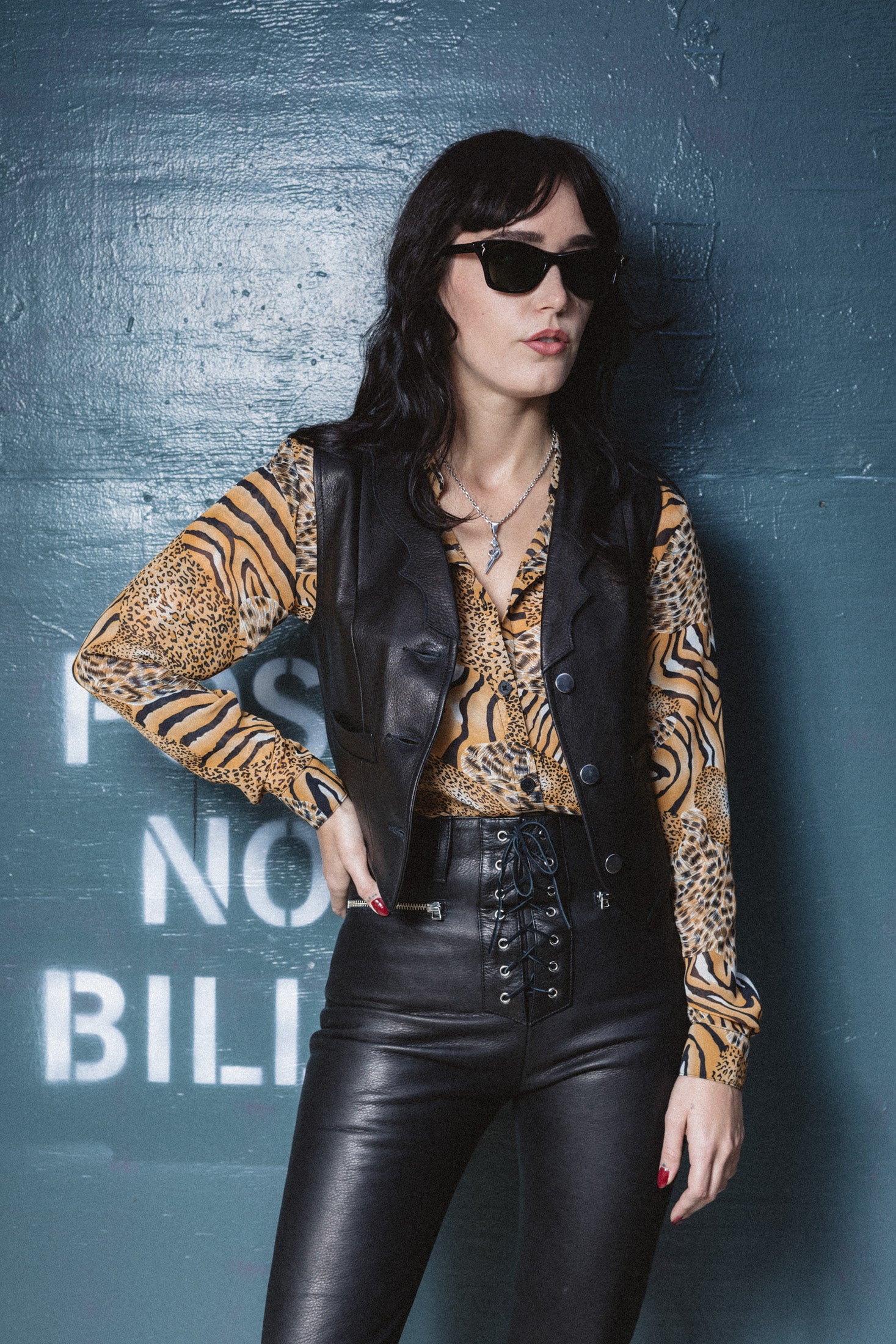 REBEL REBEL BLACK LEATHER VEST