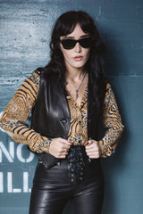 REBEL REBEL BLACK LEATHER VEST