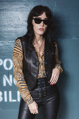 REBEL REBEL BLACK LEATHER VEST