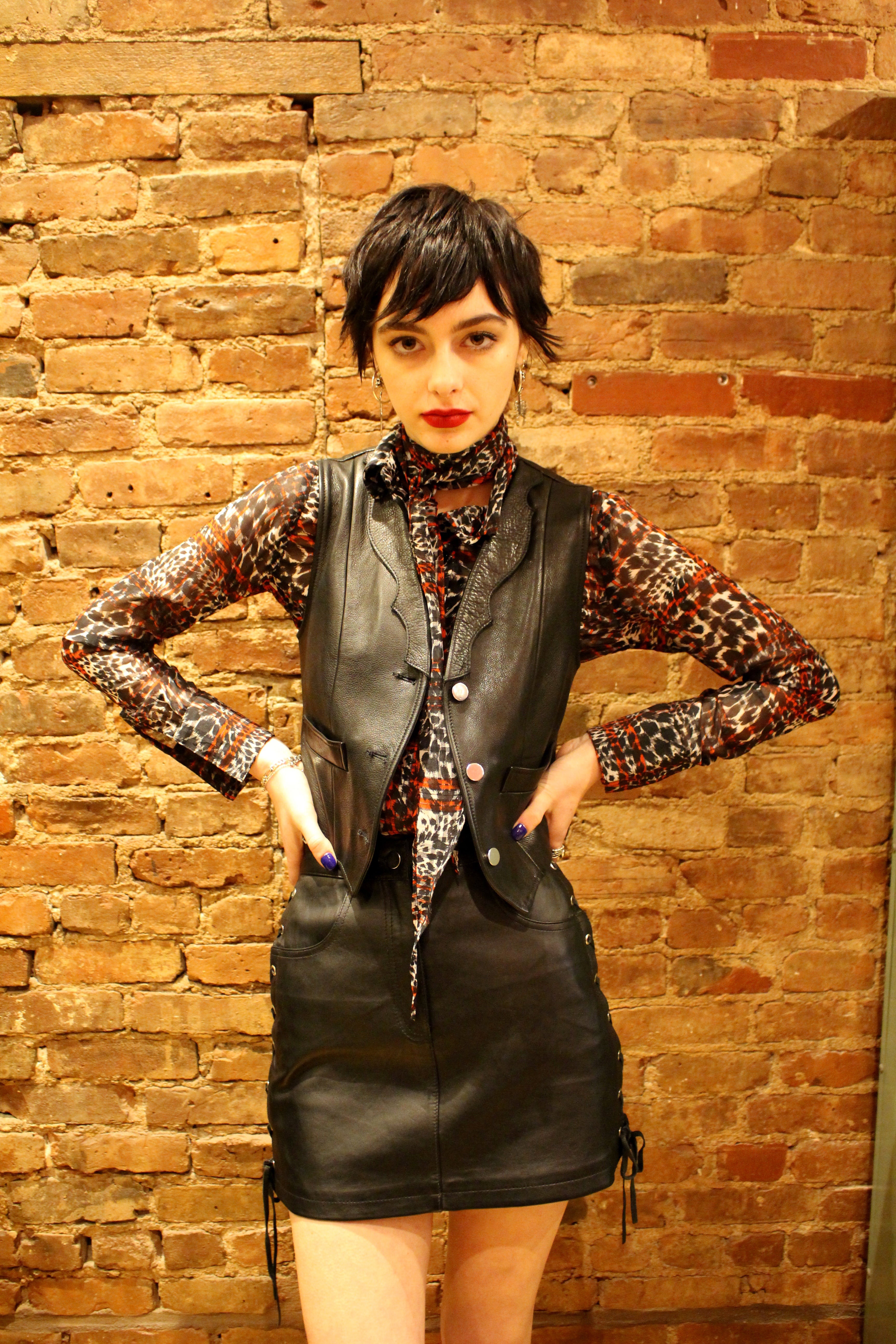 REBEL REBEL BLACK LEATHER VEST