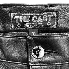 CIGARETTE BLACK LEATHER PANTS (Straight Leg)