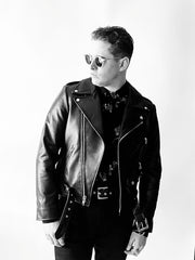 CROPPED BOWERY - BLACK LEATHER JACKET (MENS) *BEST SELLER