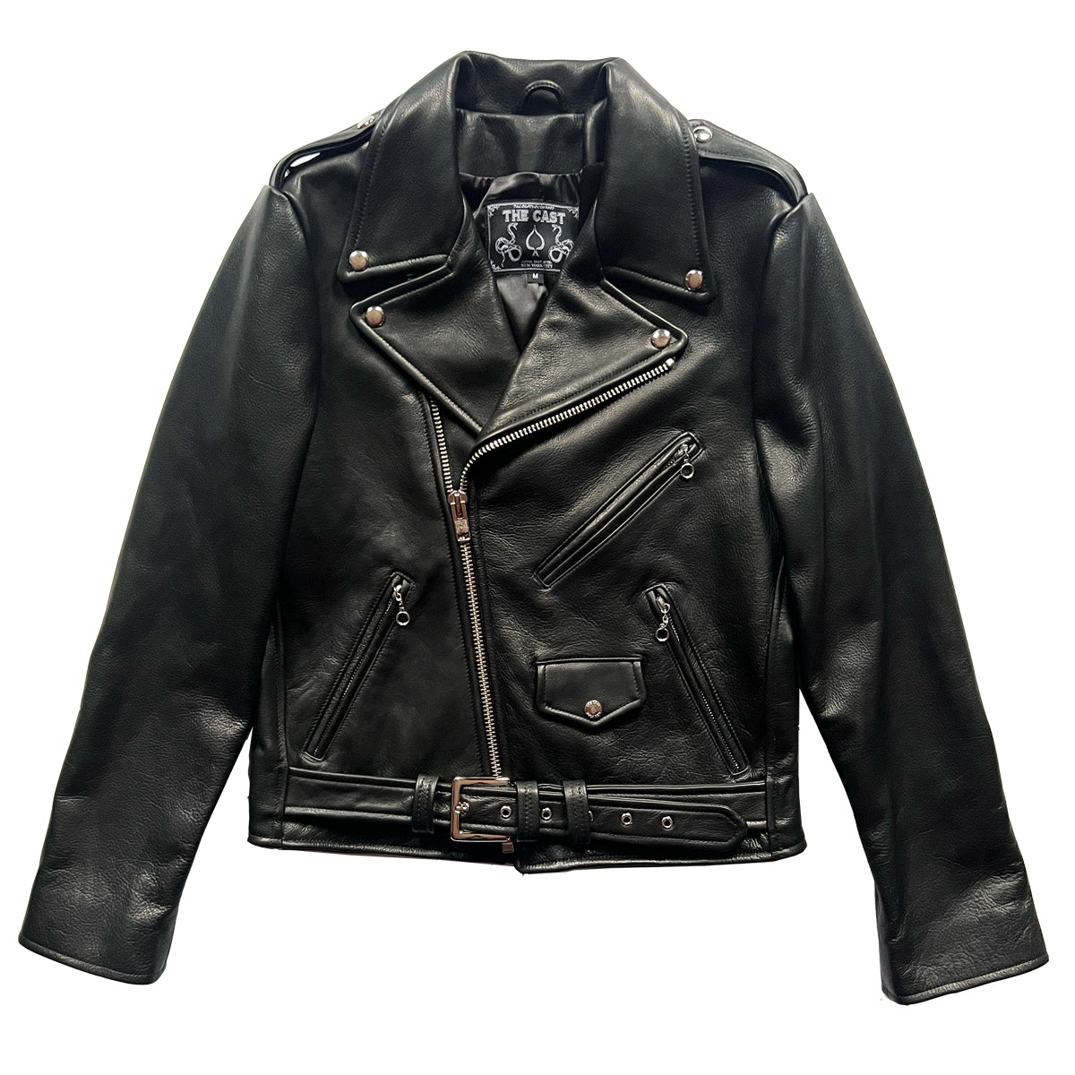CROPPED BOWERY - BLACK LEATHER JACKET (MENS) *BEST SELLER