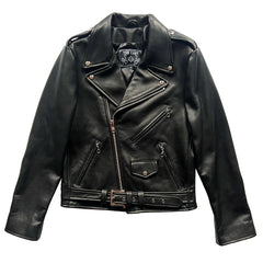 CROPPED BOWERY - BLACK LEATHER JACKET (MENS) *BEST SELLER
