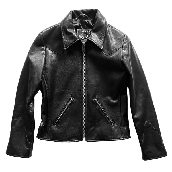 JOHNNIE BLACK LEATHER JACKET