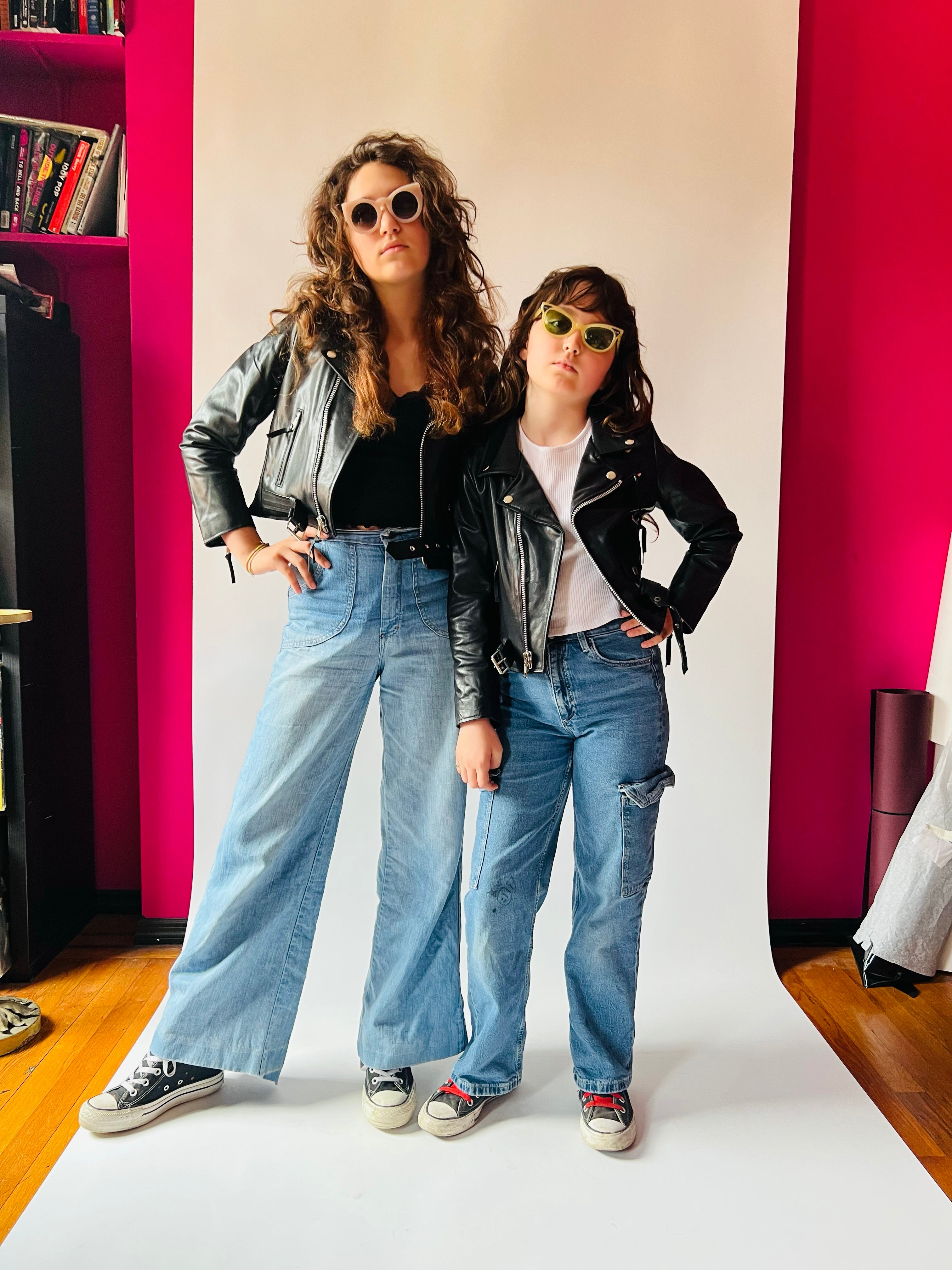 KIDS BOWERY BLACK LEATHER JACKET (SIZE 2 THRU 12)