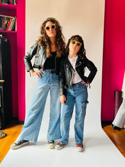 KIDS BOWERY BLACK LEATHER JACKET (SIZE 2 THRU 12)
