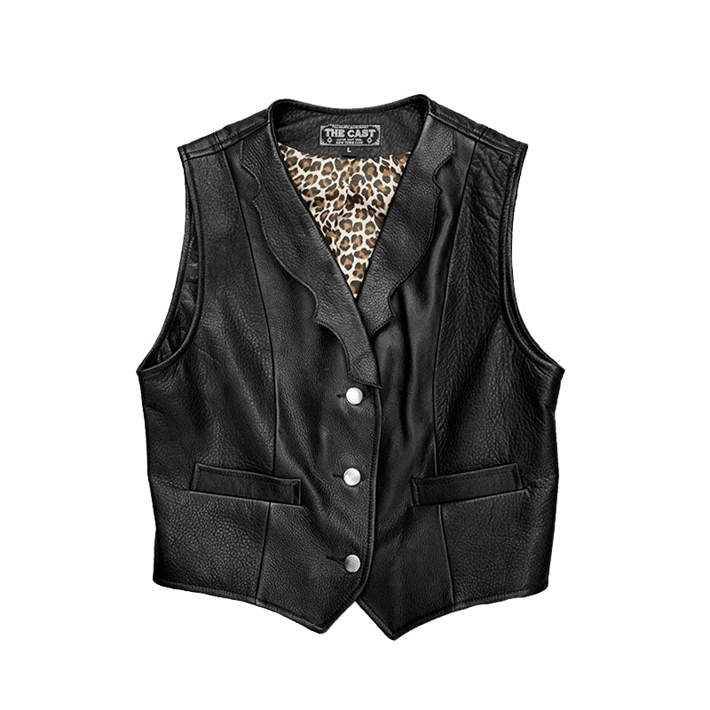 REBEL REBEL BLACK LEATHER VEST