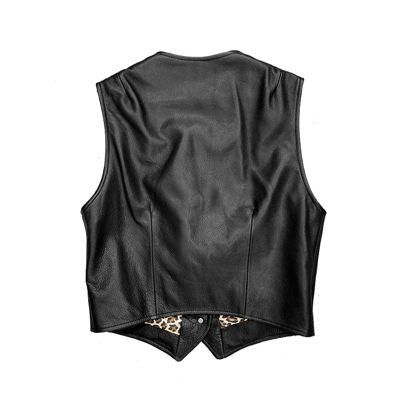 REBEL REBEL BLACK LEATHER VEST