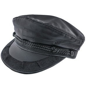 Greek Fisherman Hat (Black Leather) – THE CAST