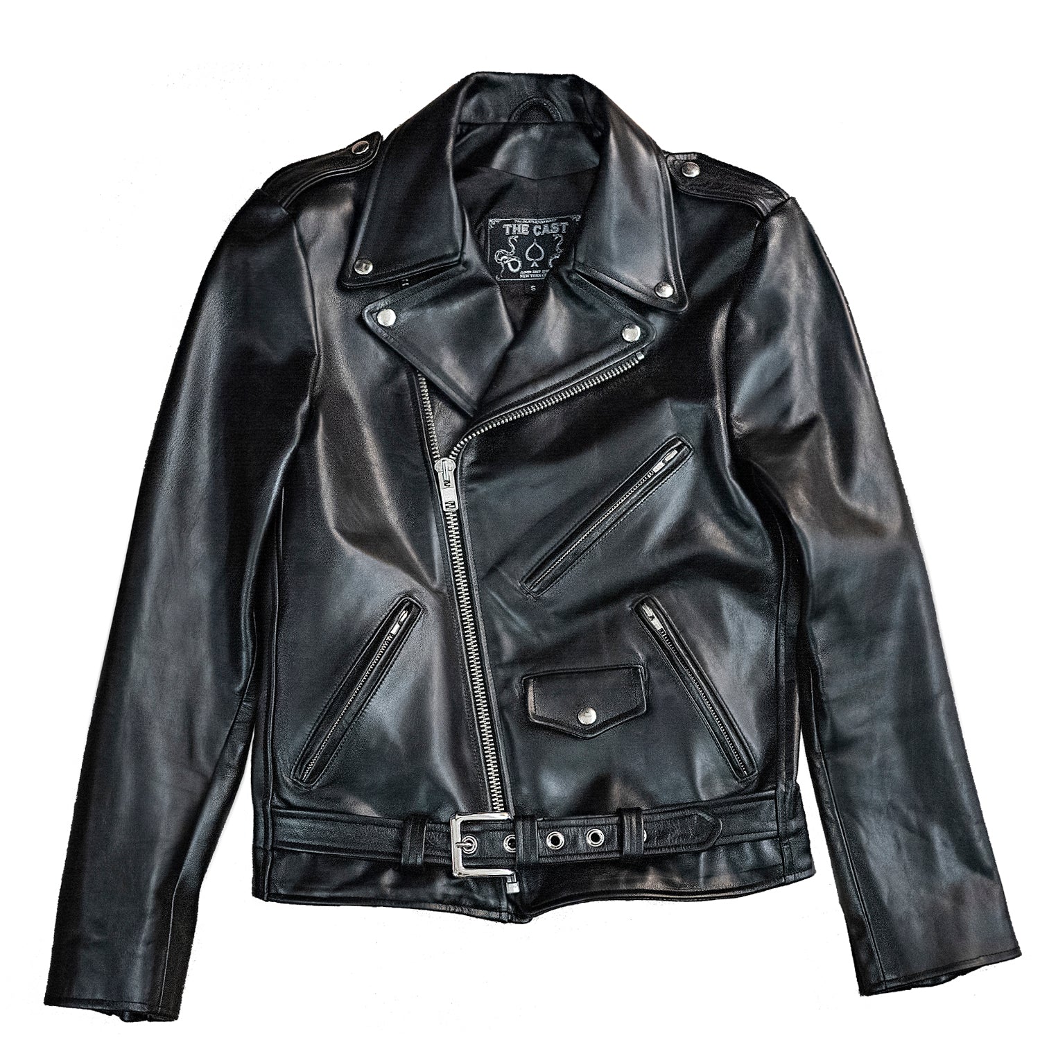 BOWERY BLACK LEATHER JACKET - Black Luster