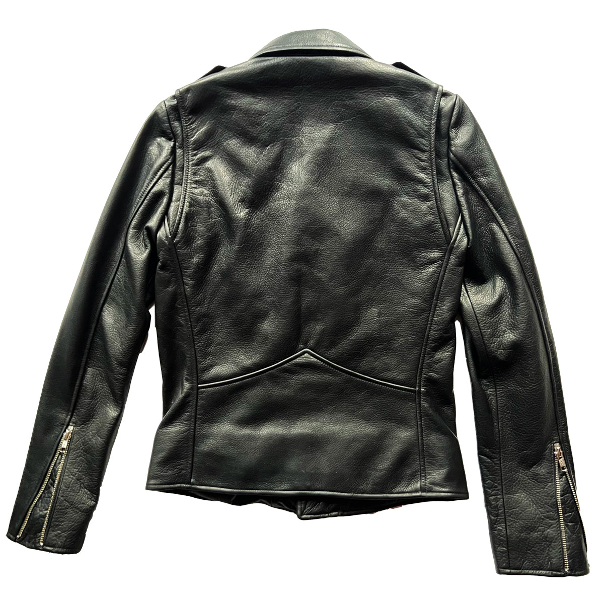 BOWERY BLACK LEATHER JACKET (CRIMSON RED LINING)