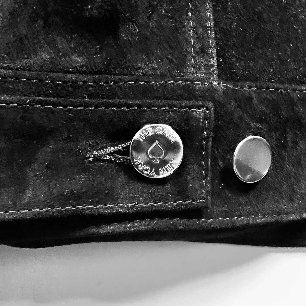 SIXTY EIGHT BLACK LEATHER SUEDE TRUCKER JACKET