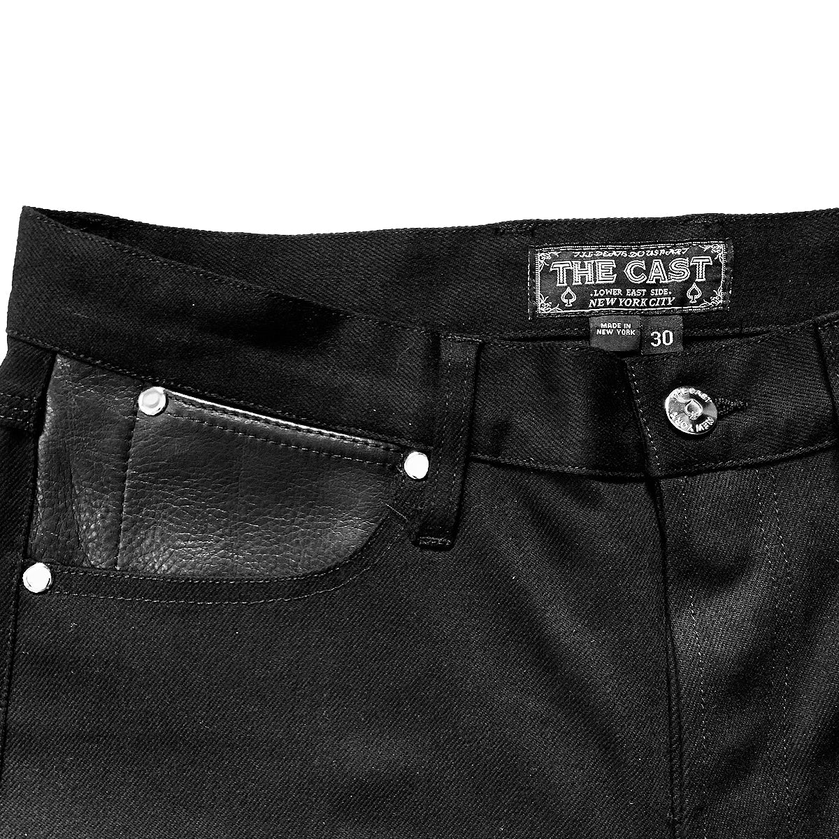 CIG - MENS STRAIGHT LEG BLACK DENIM JEANS