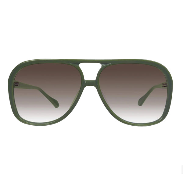 BANG - Army Green w. Gold Metal / Brown Gradient Lens