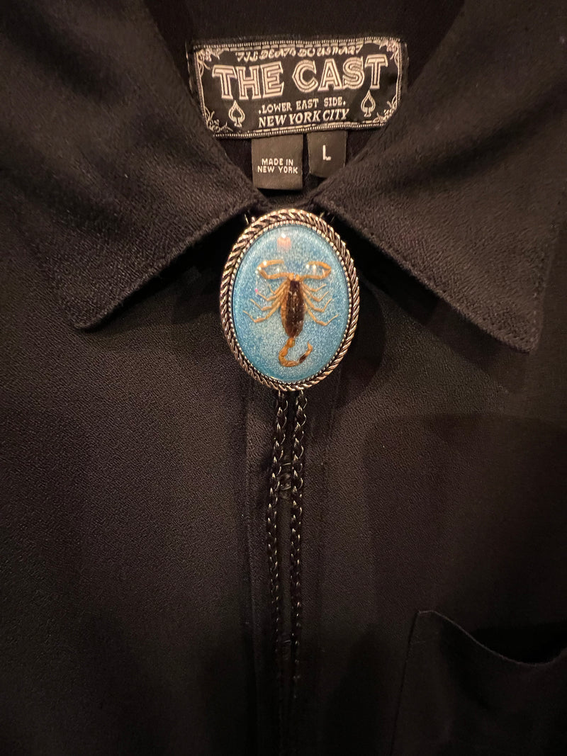 BOLO TIE (BLUE SCORPION)