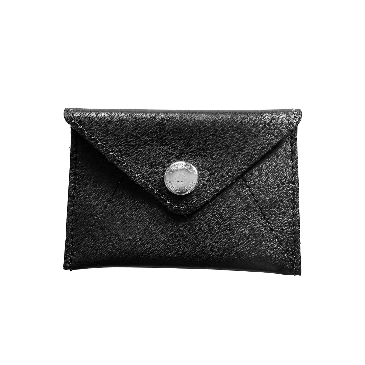 LEATHER CARD HOLDER - Black Horsehide