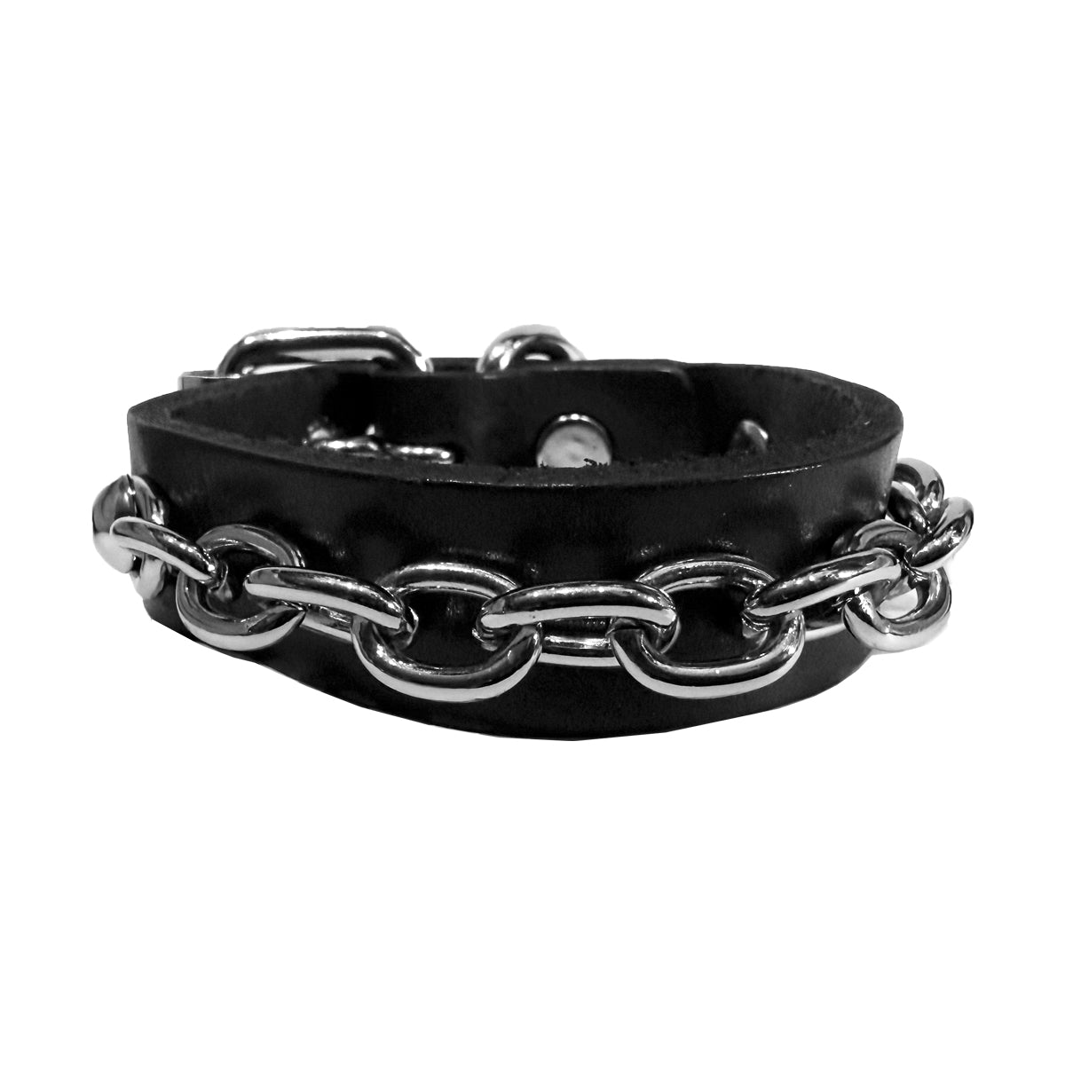 CHAIN Leather Cuff