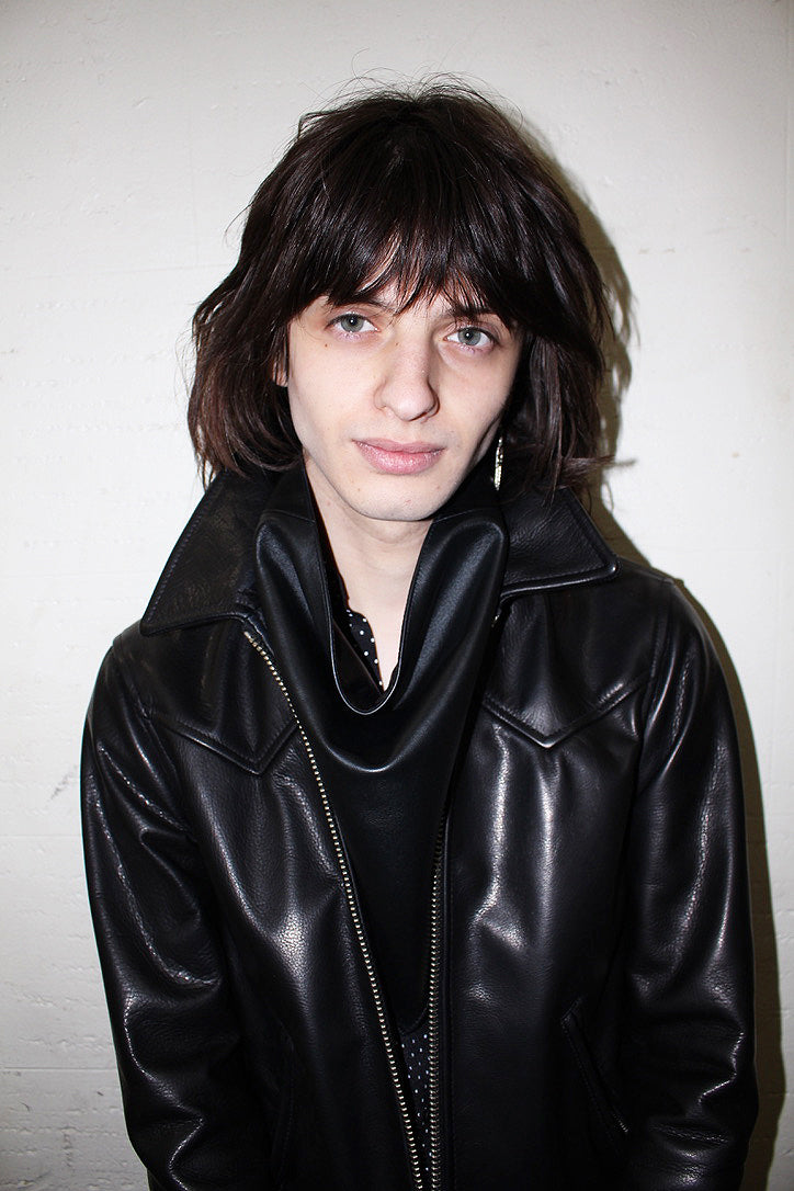 COUNTDOWN LOVE BLACK LEATHER BANDANA