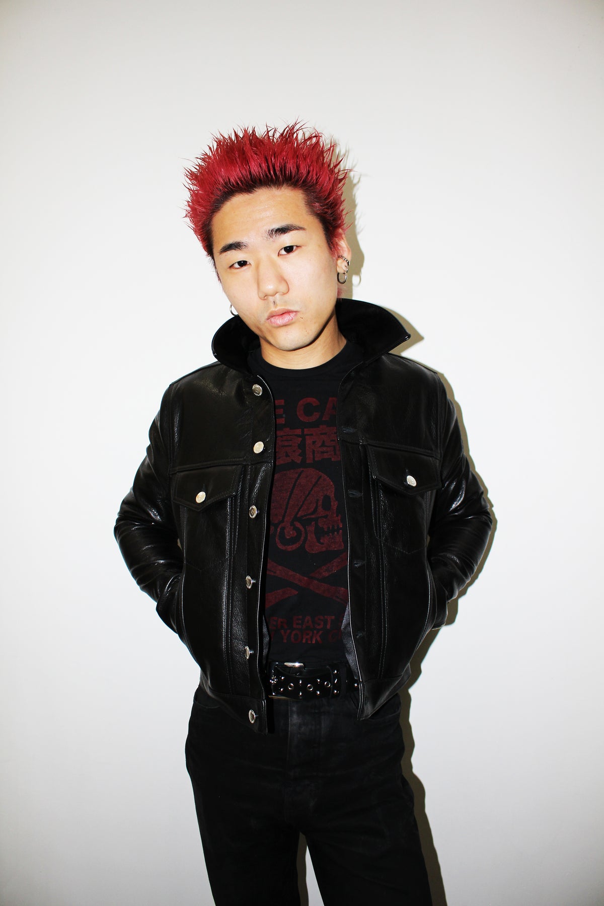 CROPPED SIXTY EIGHT LEATHER TRUCKER JACKET